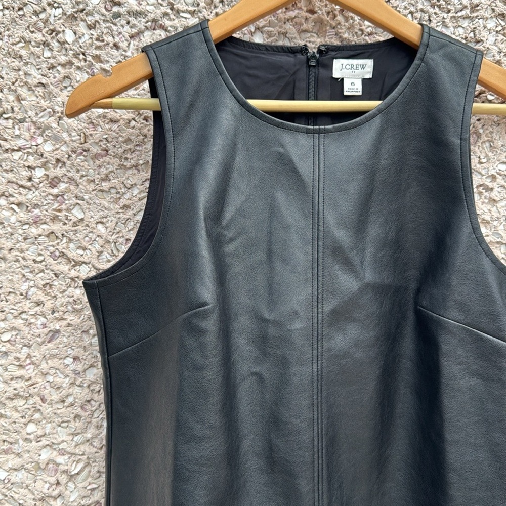 J. Crew Black Leather Lined Dress NWOT